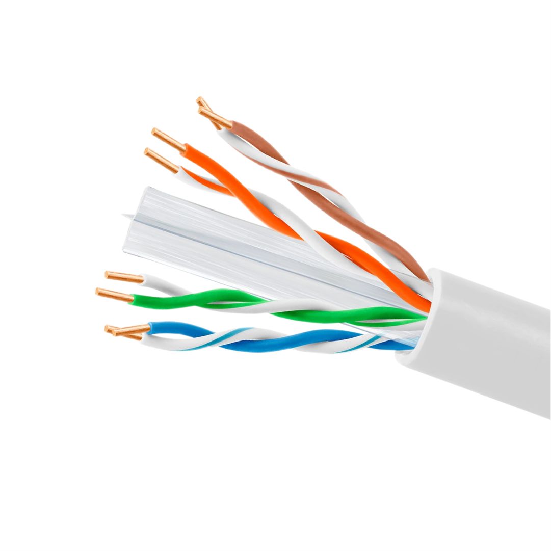 CAT-6 Cable 0.56 copper conductor + HDPE 1.0 + PVC White 6.3 Pure Copper 305 mtr - Africab