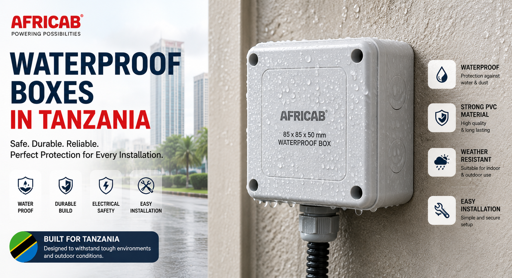 Best Waterproof Boxes in Tanzania for Safe Electrical Installations | AFRICAB