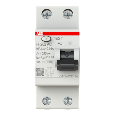 ABB RCCB 2Pole RCCB, 40A/30Ma