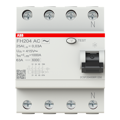 ABB MCB Fh204 AC-25/0,03 6R1250 4P