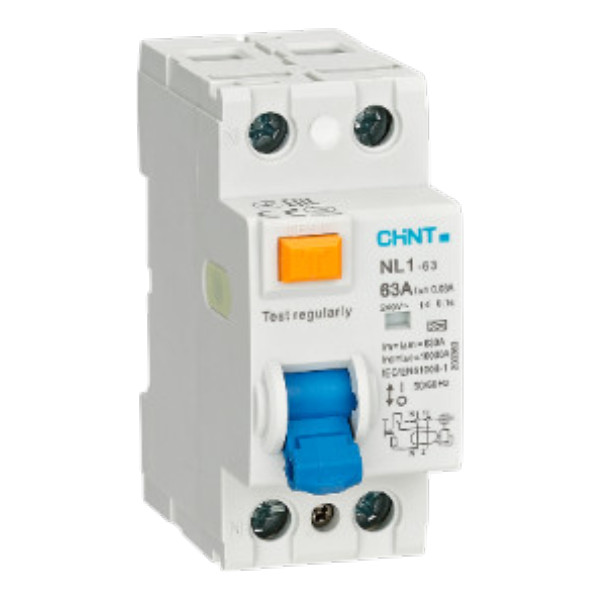 CHINT RCCBs  Nl1-63(New Type) 2P 63A 30Ma AC Type 6Ka