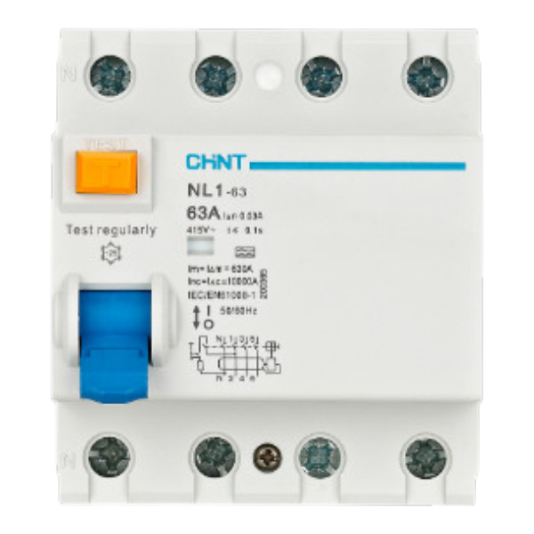 CHINT RCCBs  Nl1-63(New Type) 4P 63A 30Ma AC Type 6Ka ®