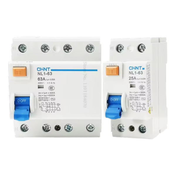 CHINT RCCBs  Nl1-63 4P 63A 300Ma AC 6Ka ® With P Type/U Type Busbar