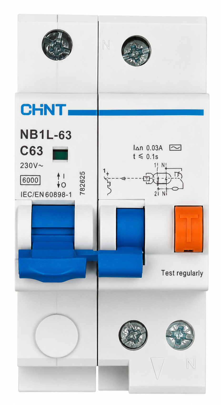 CHINT RCBOs  Nb1L-63 2P C63 300Ma AC Type 6Ka(R)