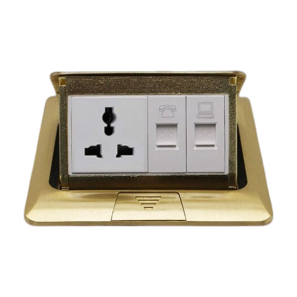 CHINT Switches  Floor Socket With Universal Socket + Tel + Data Socket Ned1-60900