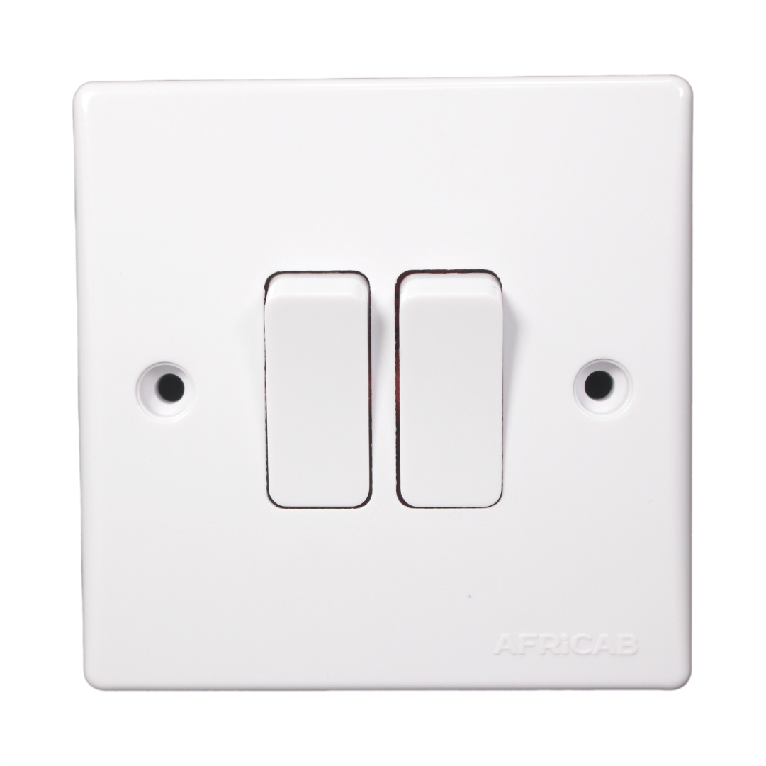 Fl Series Switches & Socket 2 Gang 1 Way Switch