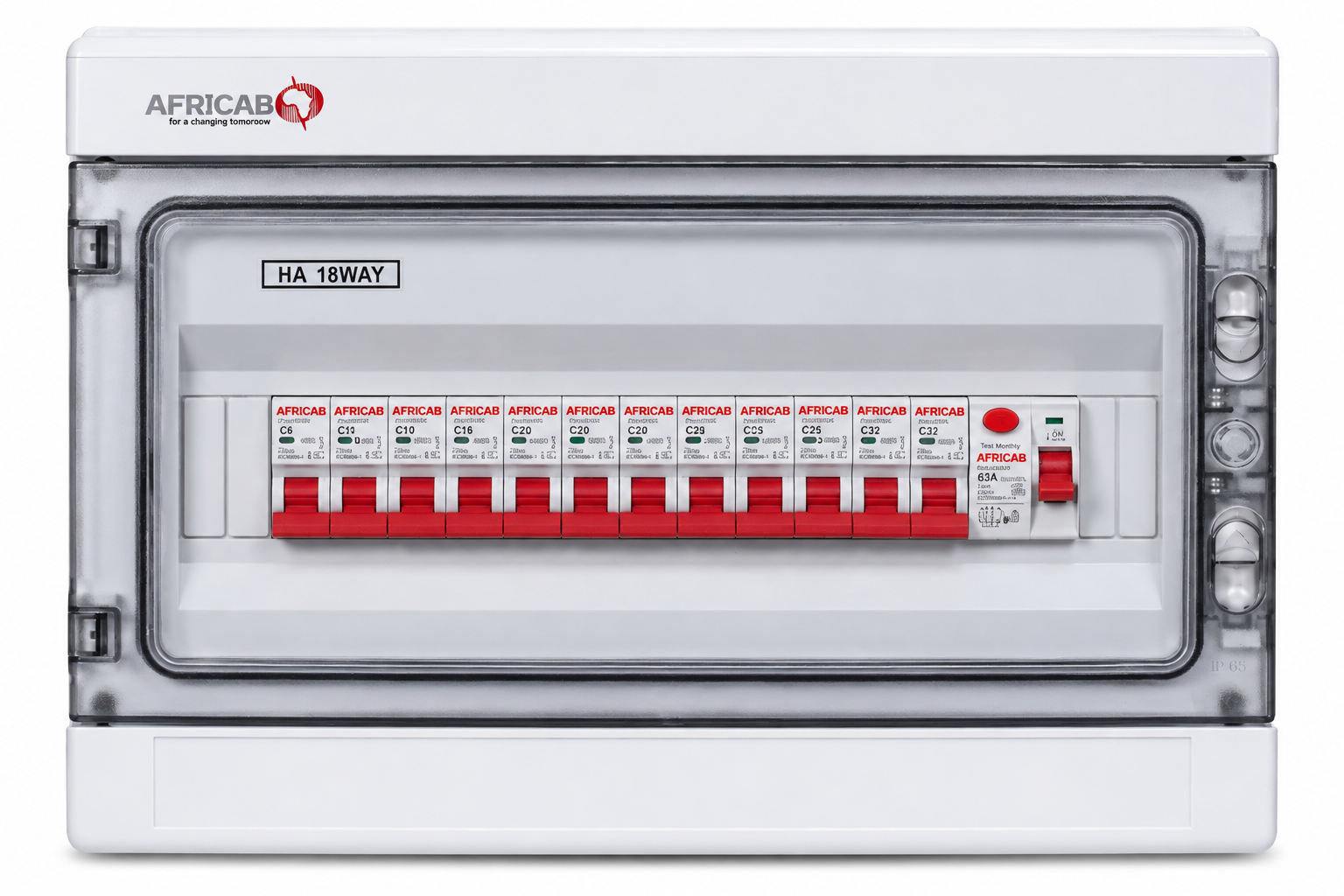 Africab Consumer Unit Plastic 12 Way, 2 Spaces