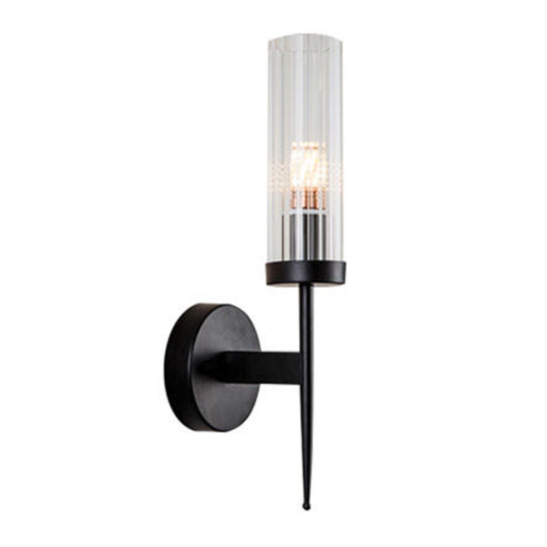 Wall Lamp E27*1 Iron+Glass 10Cm Iron Black Base