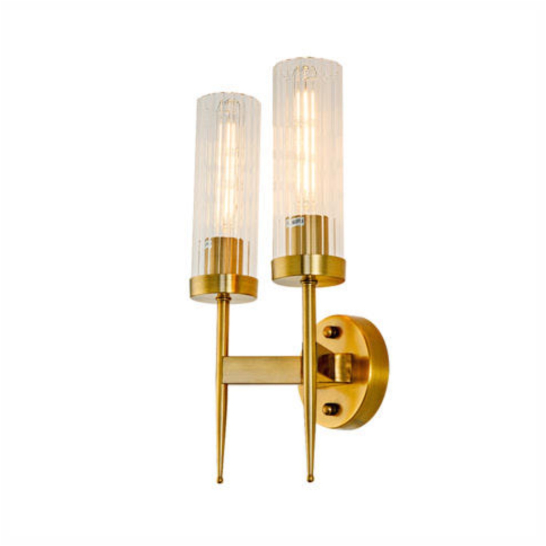 Wall Lamp E27*2 Iron+Glass 10Cm Iron Gold Base