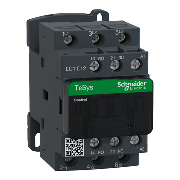 SCHNEIDER Contactor 3P Contactor 12A 1F+1O 48Vac 50/60