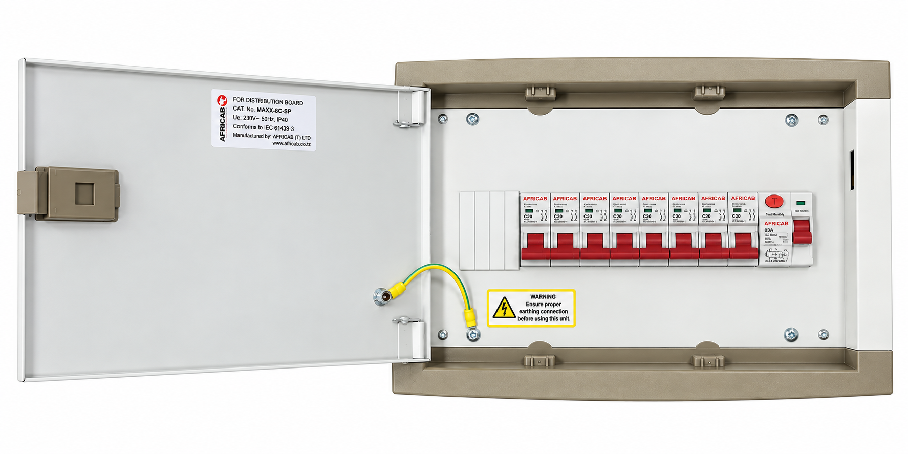 Africab Consumer Unit MAXX Unit 8 Way , SPN